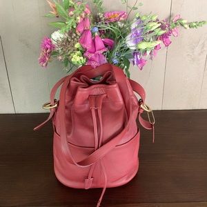 Vintage Coach Thompson Drawstring Leather Bucket Bag